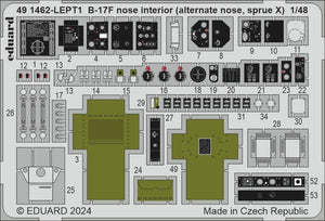 Intérieur du nez du B-17F (nez alternatif, grappe X) Eduard 491462 EDUARD 1/48
