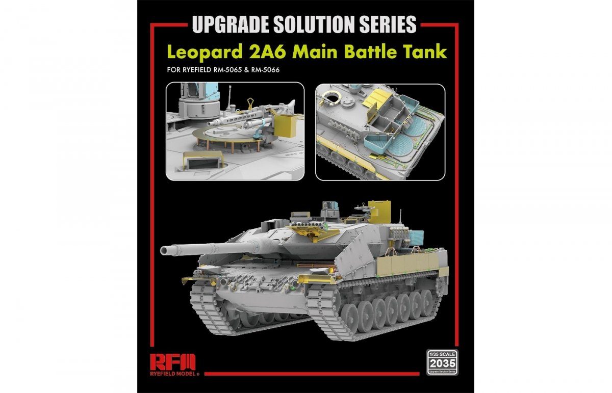 Maquette Rye Field 2035 Leopard 2A6 Char de combat principal SÉRIE DE SOLUTIONS DE MISE À NIVEAU 1/35