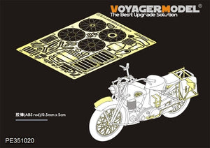 Kit d&amp;#39;amélioration Voyager Model PE351020 pour moto militaire britannique BSA M20 de la Seconde Guerre mondiale, compatible avec la maquette TAMIYA 35316 au 1/35