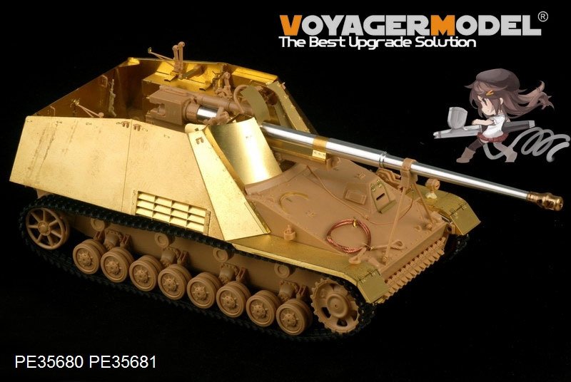Maquette Voyager PE35681 Plaque de blindage/ailes pour Sd.Kfz. 164 Nashorn allemand de la Seconde Guerre mondiale (pour TAMIYA 35335) 1/35 – imagen 2