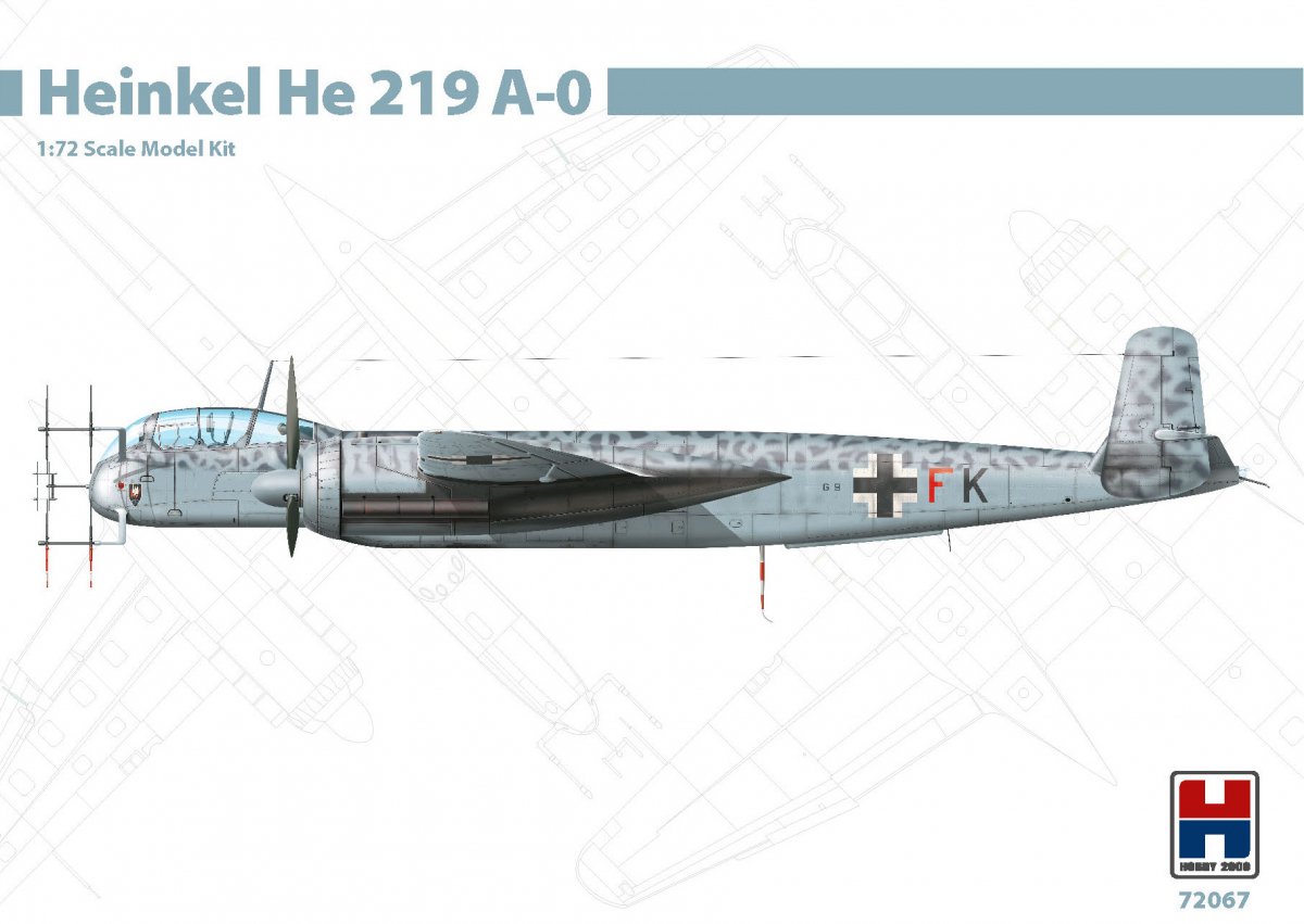 Hobby 2000 72067 Heinkel He 219 A-0 (DRAGON + CARTOGRAF + MASKS) 1/72