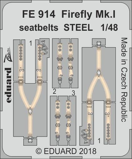 Eduard FE914 Firefly Mk. et ceintures de sécurité STEEL TRUMPETER 1/48