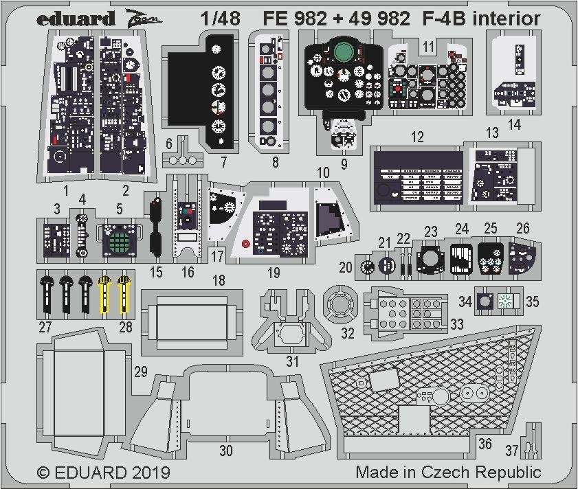 Intérieur du F-4B Eduard 49982 au 1/48 ACADEMY