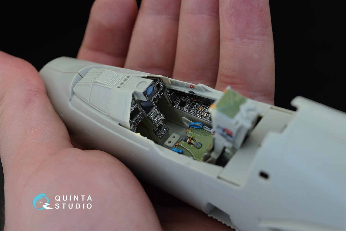 Intérieur imprimé en 3D et coloré sur papier décalcomanie Quinta Studio QD32010 Mirage 2000-5 (pour maquette Kitty Hawk) 1/32 – image 12