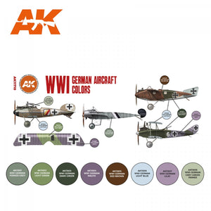 AK Interactive AK11710 Couleurs d&amp;#39;avions allemands de la Première Guerre mondiale 8x17 ml – image 2