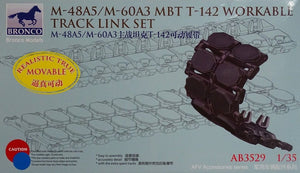 Bronco AB3529 M-48A5/M-60A3 MBT T-142 Kit de chenilles fonctionnelles 1/35