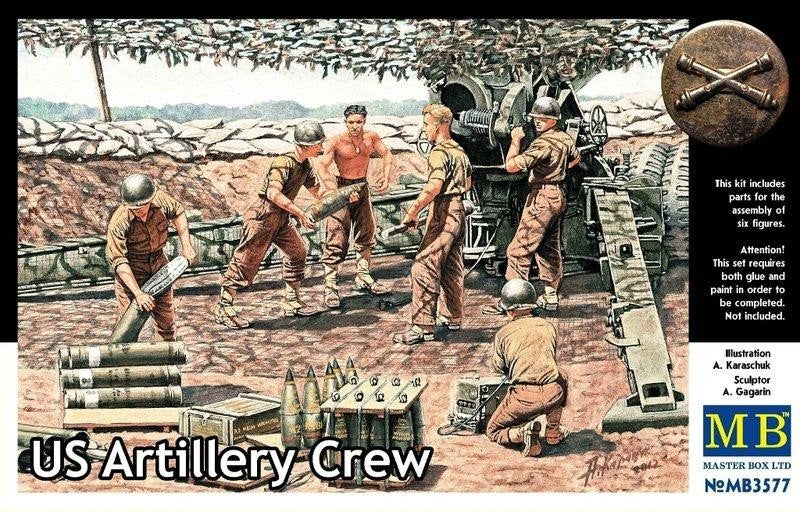 Master Box 3577 Équipe d&amp;#39;artillerie américaine Seconde Guerre mondiale (1/35)