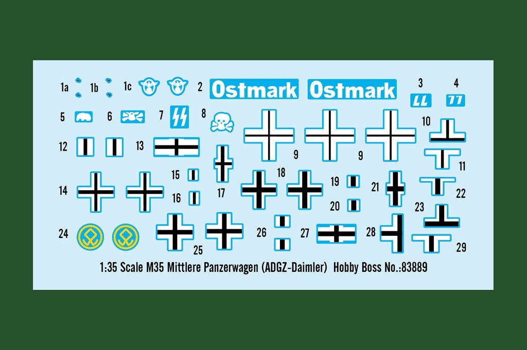 Hobby Boss 83889 M35 Mittlere Panzerwagen ADGZ-Daimler 1/35 – immagine 4