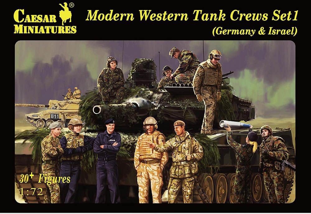 Caesar H102 Modern Western Tank Crews Set 1 (Germany &amp; Israel) 1/72