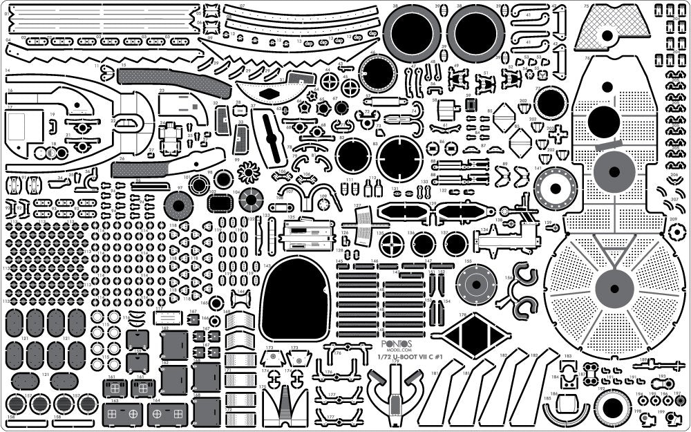 Pontos 72001F1 U-BOOT Type VII C Kit de nettoyage – immagine 11