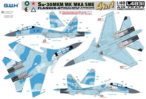 Great Wall Hobby L4831 Su-30 MKM / MK / MKA / SME &amp;#39;Flanker H&amp;#39; Multirole Fighter 4 In 1 1/48 – zdjęcie 7
