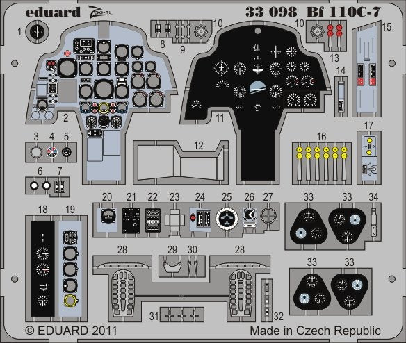 Eduard 33098 Bf 110C-7 1/32 Dragon