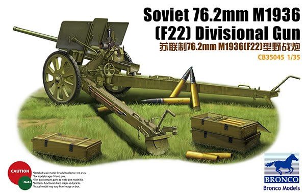 Bronco CB35045 Canon divisionnaire soviétique M1936 (F22) de 76,2 mm (1/35) 