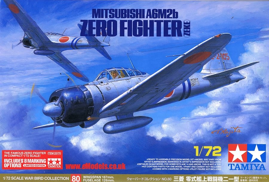 Tamiya 25170 A6M2b Zero Fighter (Zeke) 1/72