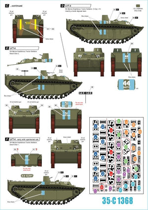 Star Decals 35-C1368 GUERRES DU PACIFIQUE AMÉRICAINES - IWO JIMA USMC LVT-4 Amtracks 1/35 – image 2
