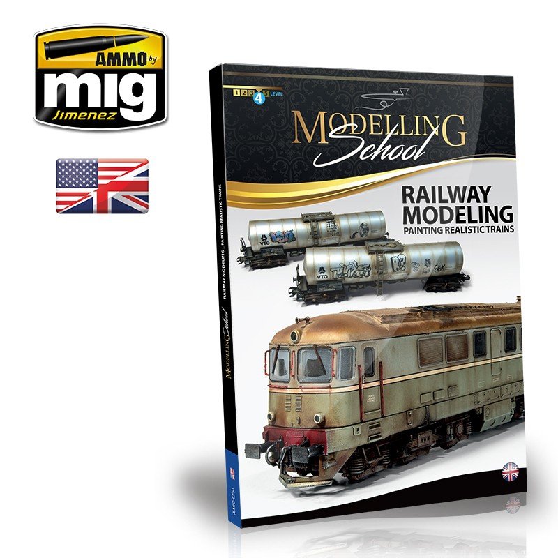 AMMO de Mig Jimenez 6250 ÉCOLE DE MODÉLISME - MODÉLISME FERROVIAIRE : PEINTURE DE TRAINS RÉALISTES