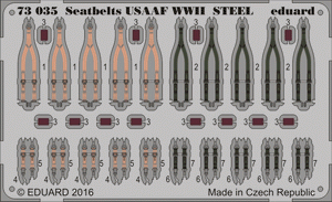 Ceintures de sécurité Eduard 73035 USAAF Seconde Guerre mondiale Acier 1/72