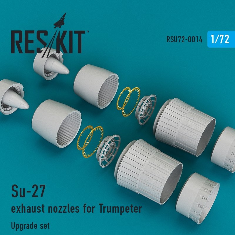RESKIT RSU72-0014 Tuyères d'échappement Su-27 pour Trumpeter 1/72