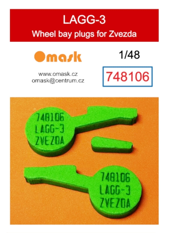 Omask 748106 Bouchons de passage de roue LAGG-3 (pour Zvezda) 1/48