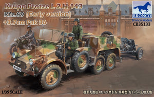 Bronco CB35133 Krupp Protze L2 H 143 Kfz.69 (première version) avec 3,7 cm Pak 36 (1/35)
