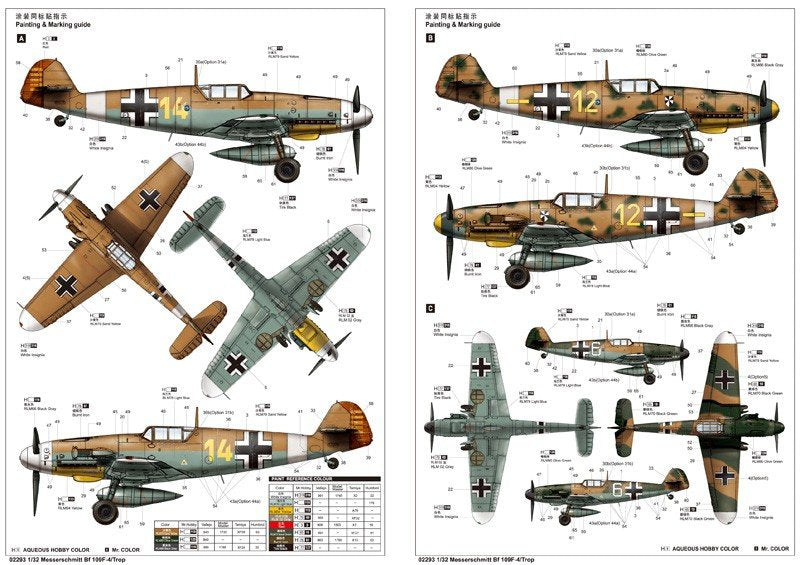 Trumpeter 02293 Messerschmitt Bf 109F-4/Trop 1/32 – imagen 3