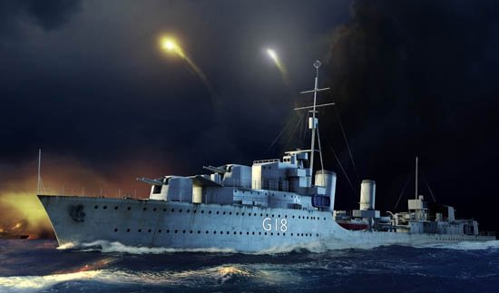 Trumpeter 05332 HMS Zulu Destroyer de classe Tribal britannique 1941 (1/350)