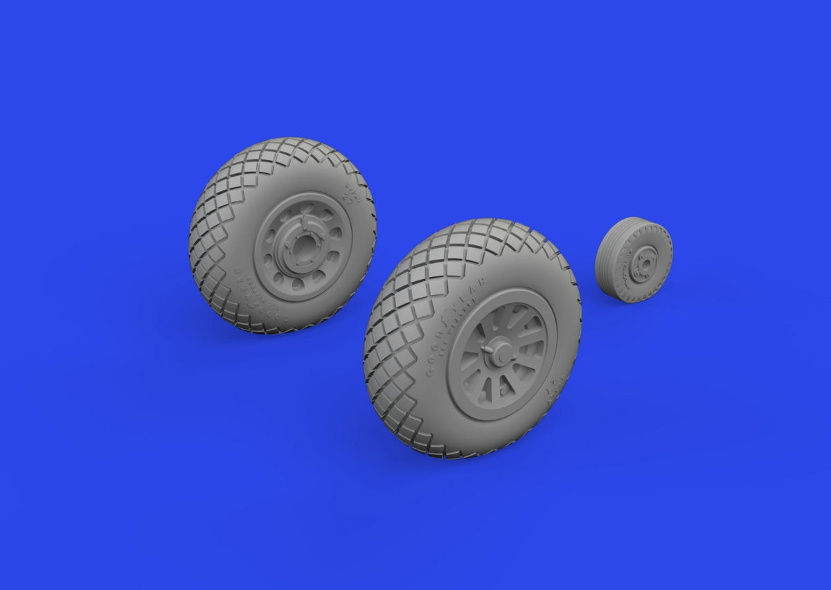 Roues Eduard 672371 P-51D, bande de roulement à blocs, 2 EDUARD 1/72 – immagine 3
