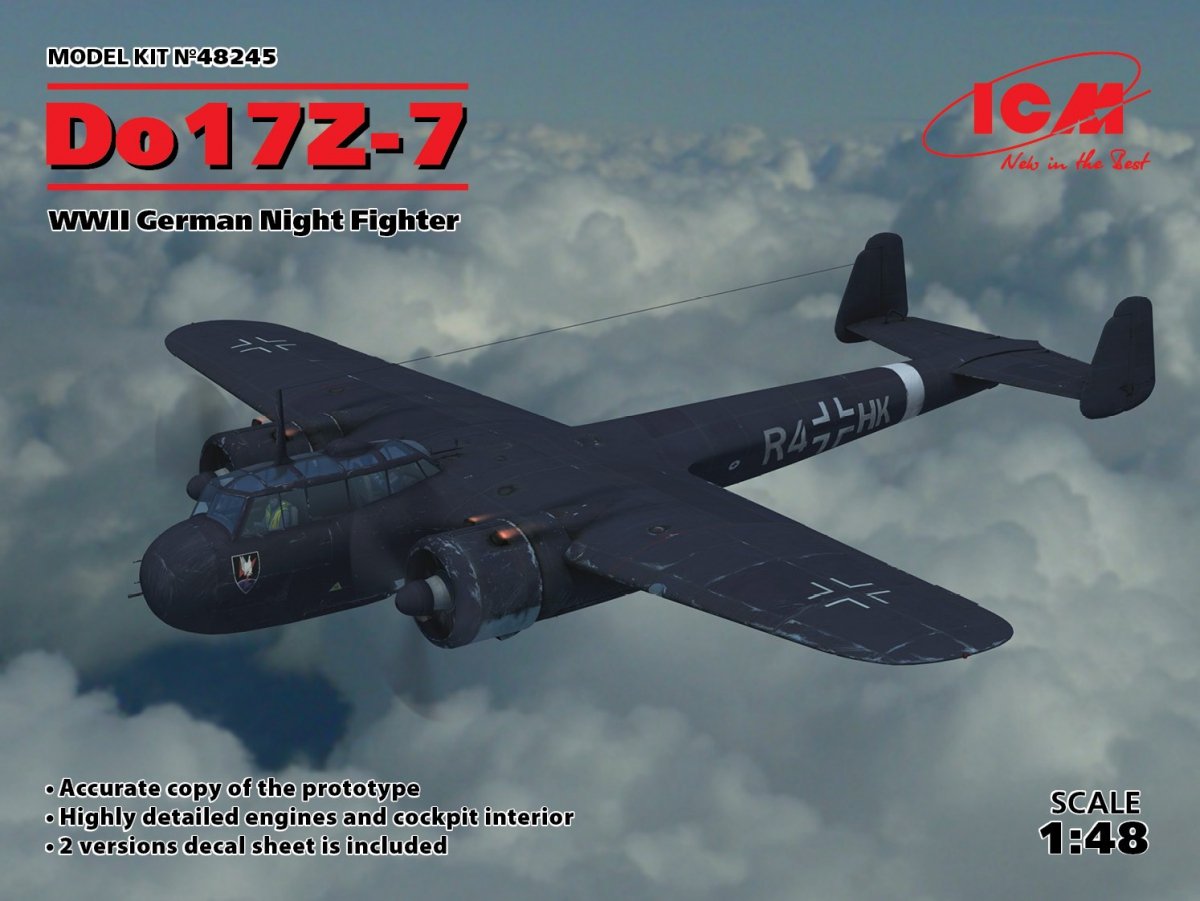 ICM 48245 Do 17Z-7, Chasseur de nuit allemand de la Seconde Guerre mondiale (1/48)