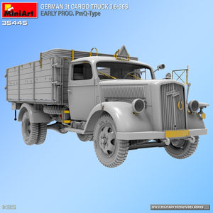 Miniart 35445 Camion cargo allemand 3 tonnes 3.6-36S Première production Type PmQ 1/35 – image 2