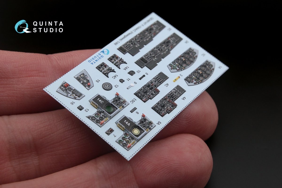 Intérieur imprimé en 3D et coloré sur papier décalcomanie Quinta Studio QD48147 F-104A/C (pour maquette Hasegawa) 1/48  – immagine 2