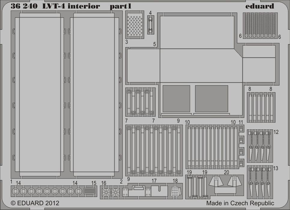 Intérieur Eduard 36240 LVT-4 1/35 AFV Club