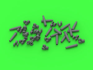 Connecteurs de cartouchière et étuis vides Master GM-35-066 pour fusil Browning M2 calibre .50 (150 pièces + 150 pièces) 1/35