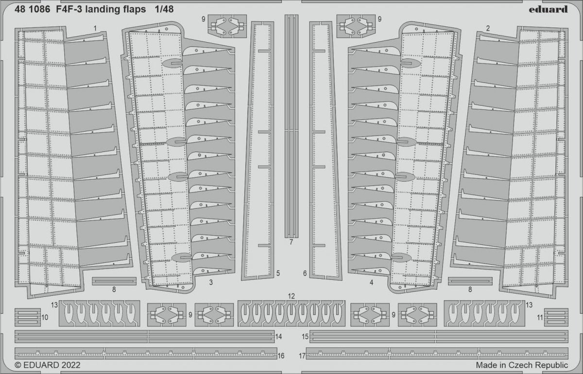 Volets d'atterrissage Eduard 481086 F4F-3 EDUARD 1/48