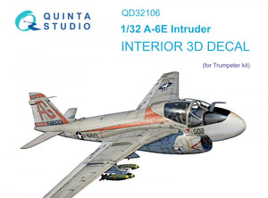 Intérieur imprimé en 3D et coloré sur papier décalcomanie Quinta Studio QD32106 A-6E Intruder (Trumpeter) 1/32