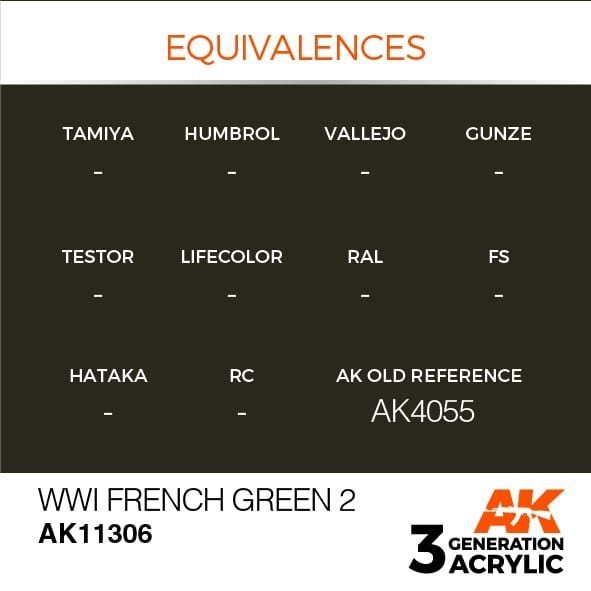 AK Interactive AK11306 Première Guerre mondiale Français Vert 2 17ml – image 3
