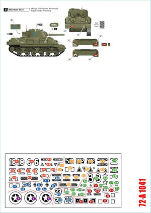 Star Decals 72-A1041 Shermans britanniques. Spécial 75e anniversaire du Débarquement. Sherman Mk I / Mk II / Mk III / Mk I Hybride 1/72  – imagen 2