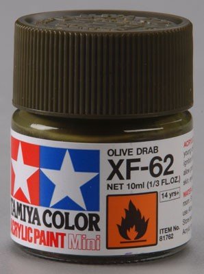 Peinture acrylique Tamiya 81762 XF62 Olive Drab 10 ml – immagine 4