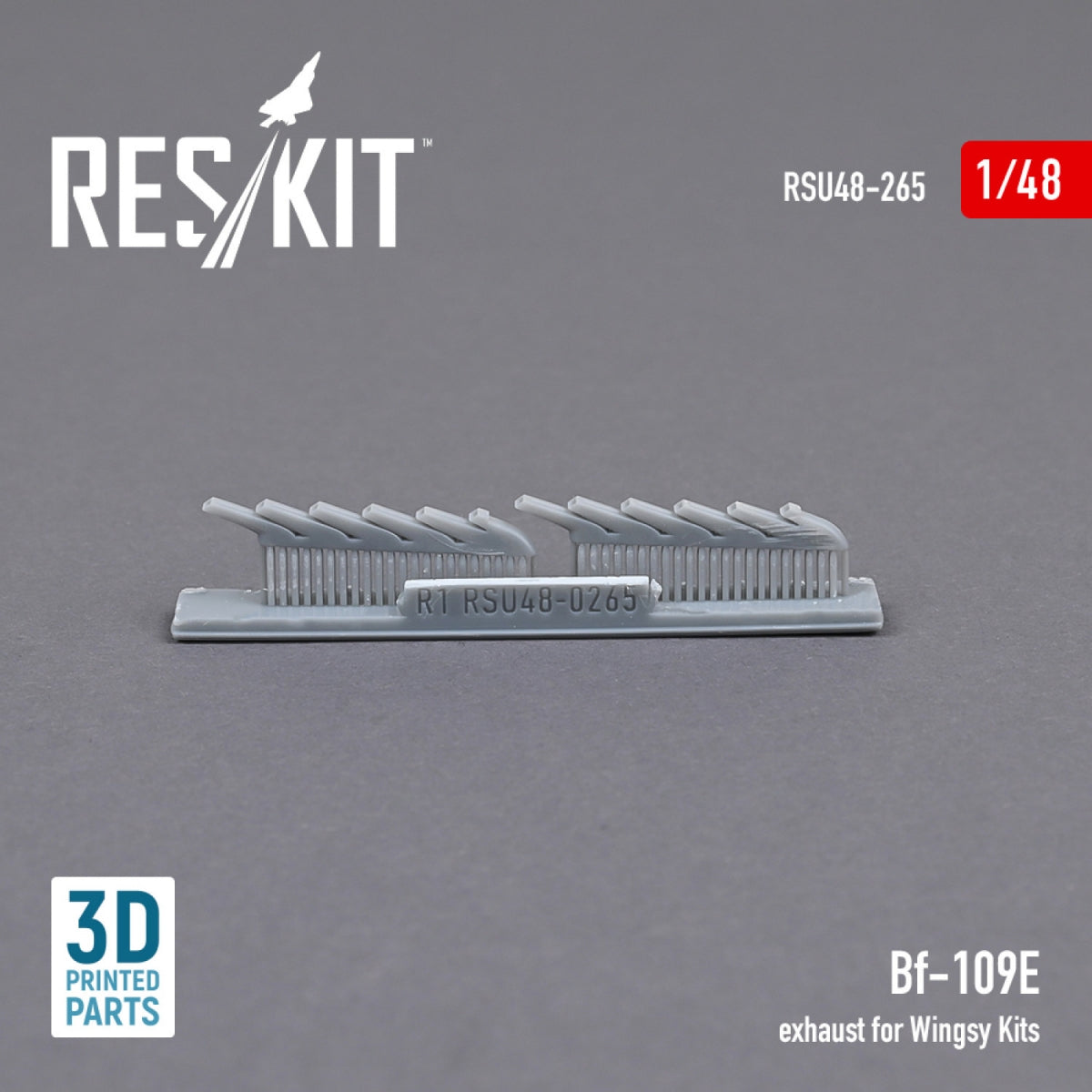 Échappement RESKIT RSU48-0265 BF-109E pour maquettes Wingsy (impression 3D) 1/48 – image 2