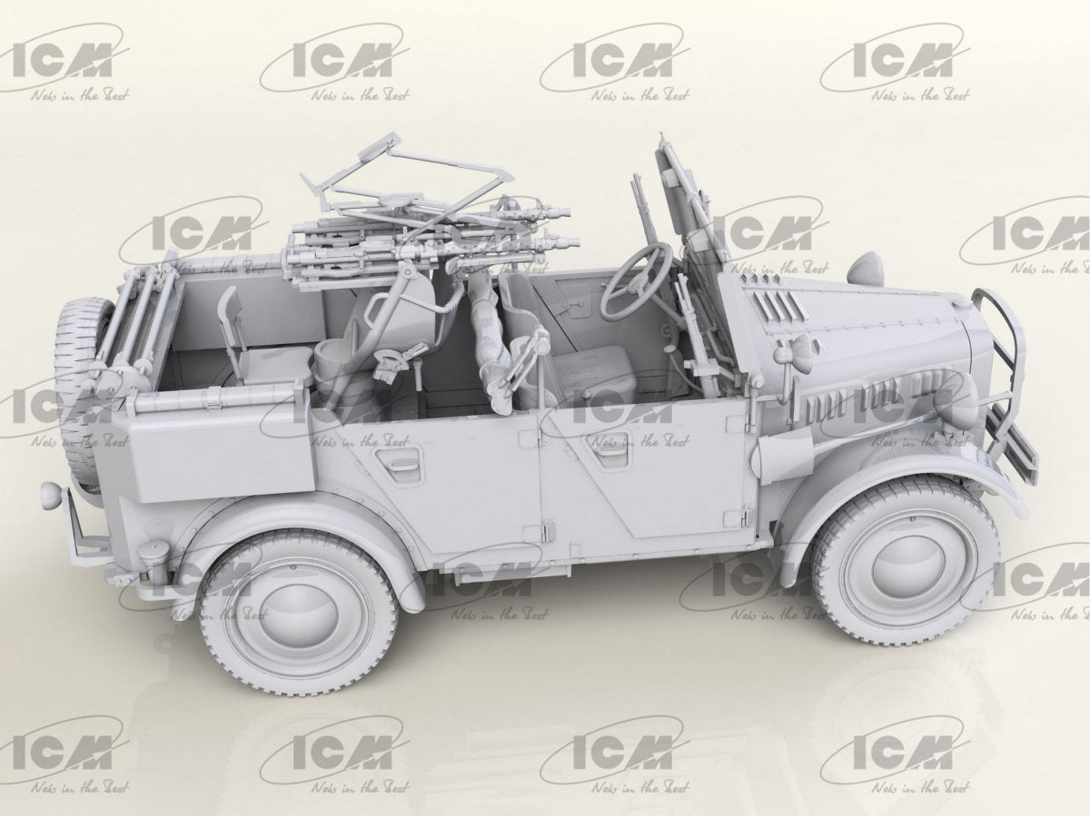 ICM 35584 le.gl.Einheits-Pkw Kfz.4 Véhicule antiaérien léger allemand de la Seconde Guerre mondiale 1/35 – imagen 4
