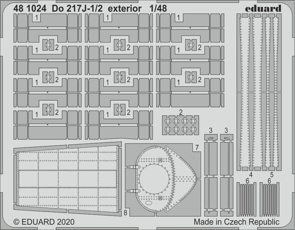 Eduard 481024 Pour 217J-1/2 extérieur 1/48 ICM