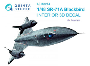 Intérieur imprimé en 3D et coloré sur papier décalcomanie Quinta Studio QD48244 SR-71A (Revell) 1/48