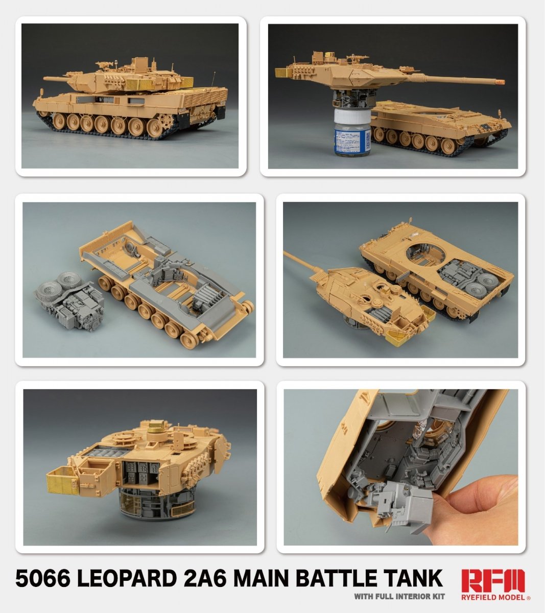 Maquette Rye Field 5066 Leopard 2 A6 - Intérieur complet 1/35 – image 8