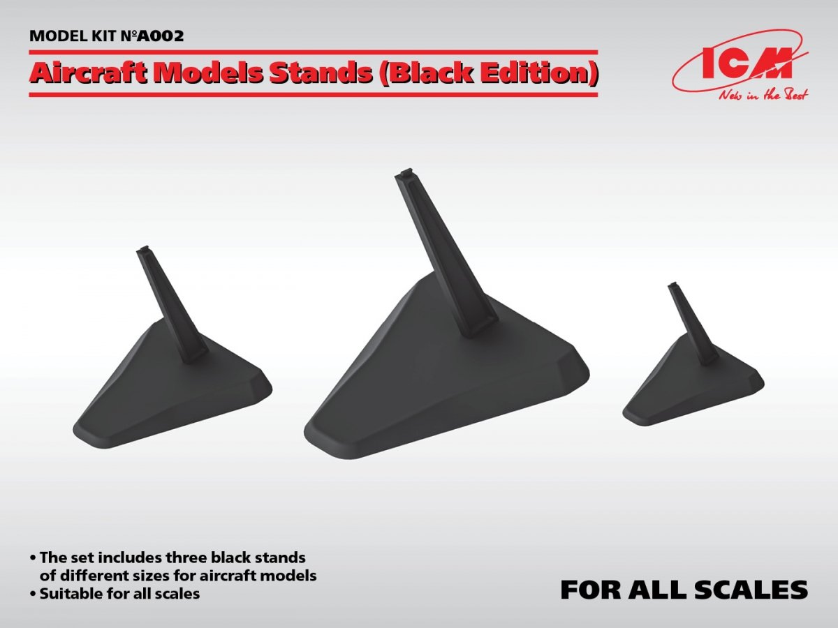 Supports pour maquettes d&amp;#39;avions ICM A002 (Édition noire)