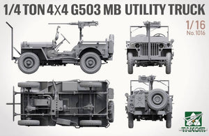 Takom 1016 Camion utilitaire 4x4 G503 MB 1/4 tonne (Jeep Willys) 1/16  – image 4