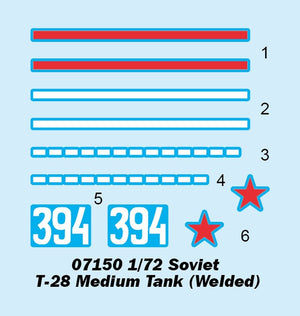 Trumpeter 07150 Soviet T-28 Medium Tank (Welded) 1/72 – zdjęcie 4