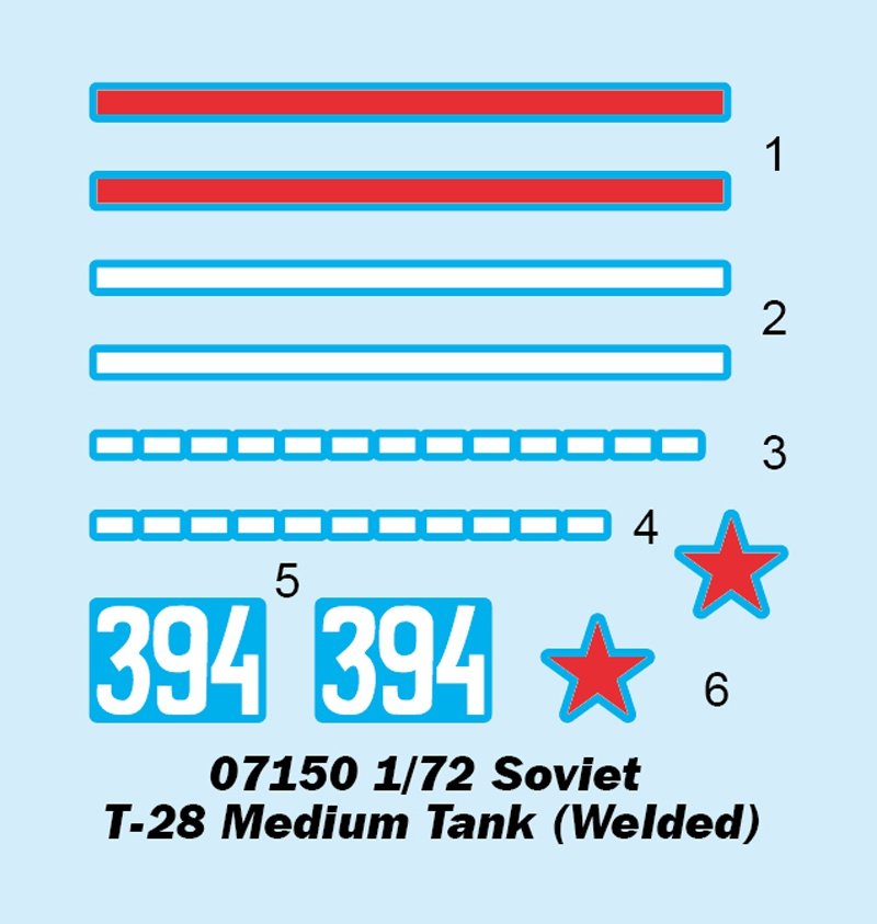 Trumpeter 07150 Soviet T-28 Medium Tank (Welded) 1/72 – zdjęcie 4