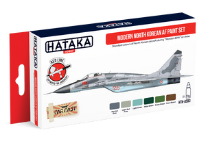 Hataka HTK-AS93 Ensemble de peinture AF nord-coréen moderne (6x17 ml)
