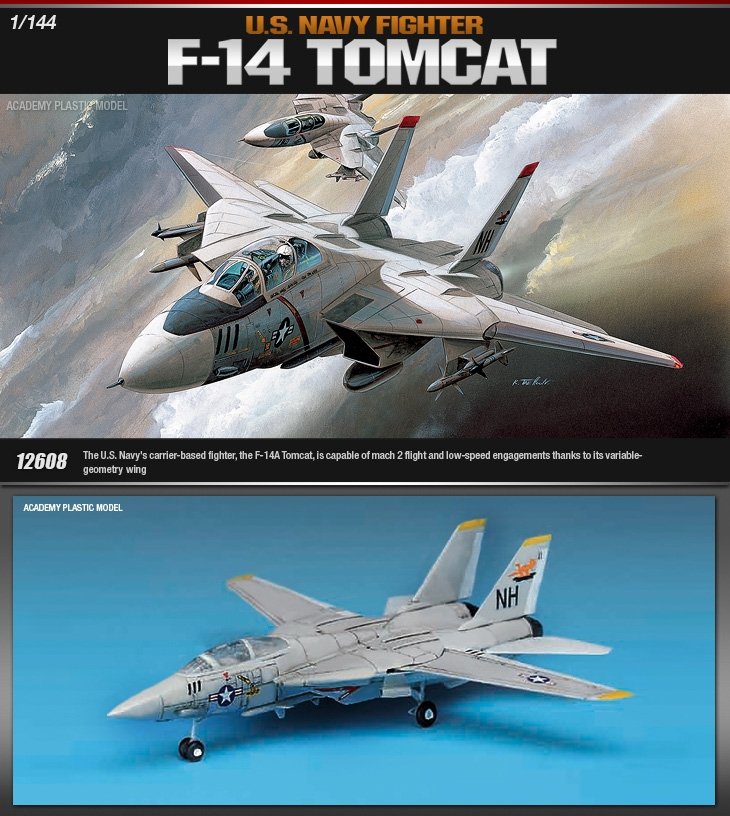 Maquette Academy 12608 F-14 Tomcat au 1/144 – immagine 2