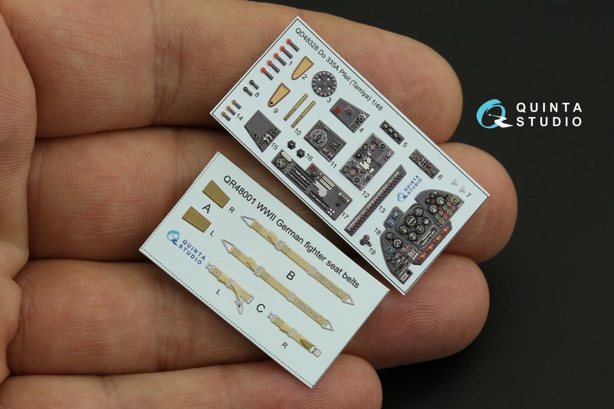 Intérieur imprimé en 3D et coloré sur papier décalcomanie Quinta Studio QD48328 Do 335A Pfeil (Tamiya) 1/48 – Bild 2
