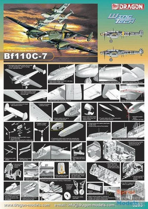 Dragon 3203 Messerschmitt Bf110 C-7 1/32 – imagen 2